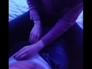 Preview 1 of Dry humping after a night out, cumming on pantyhose