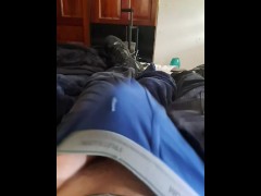 Twink blue underwear cum 1