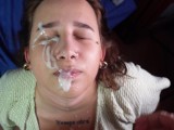 Brazilian teen receives a massive cumshot facial