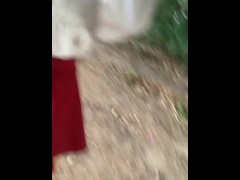 [babapapa85]戴着项圈镣铐的丝袜伪娘在铁轨旁边脱下紫色内裤