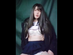 ドライでイク男の娘 Japanese Crossdresser Dry Orgasm