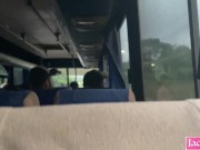 Preview 6 of Amateur Wife Sucking Big Dick inside Public Bus