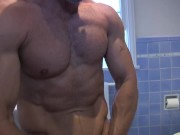 Preview 6 of NASTYDADDY Muscular DILF Hunter X Strokes His Massive Dick