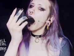 Black Lipstick Messy Skullfucking