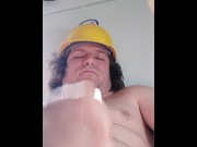 Preview 2 of Hot Construction Worker Strokes His Super Thick Cock Part 1