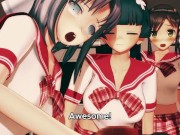 Preview 3 of 5 Big Boobed Beauties Empty Every Last Drop on a Lucky Cock | Hentai English Subbed
