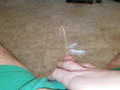 I was too lazy to get up so i peed all over the floor