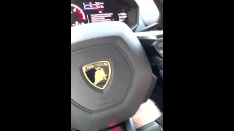 TEEN Girl FINGERS Herself in LAMBO on SPRING BREAK!!!