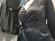 Preview 6 of Hot girl showed her big tits in the fitting room