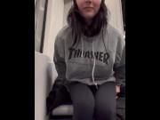 Preview 3 of Girl edges on public train