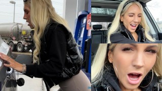 Public Orgasm W LUSH In At Gas Station PUMP