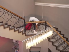 Stepsister's Teasing Leads to Steamy Staircase Encounter - Screenshot 2 of 16 - Fingering