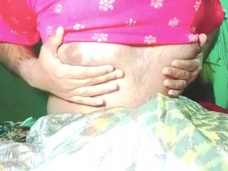 Indian Gay Crossdresser  pressing her big boobs and fingering in her ass in pink dress