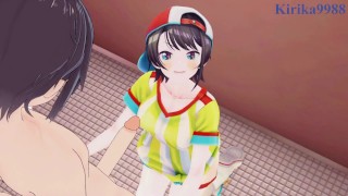 Oozora Subaru et moi avons des relations sexuelles intenses dans les toilettes. - Hololive VTuber Hentai