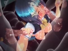 【#03 奉課後輪〇中毒(体験版)実況】たくさんの男に手コキフェラでぶっかけ顔射口内射精させられクンニされて・・・(Hシーンアニメーションフルボイス３Dエロゲー) 13/16