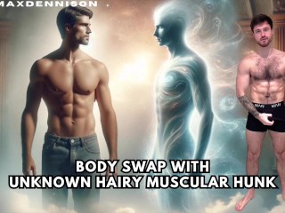 Body Swap Met Onbekende Gespierde Harige Hunk