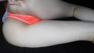 Naughty fun with a small black dildo and Lelo