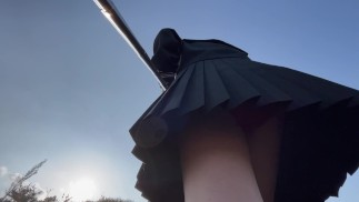 Walking in Schoolgirls Uniform 0207-4