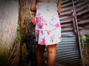 Preview 2 of Asian Village Girl Outdoor Showering - නානවා හොරෙන් වීඩියෝ කරලා