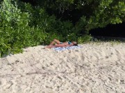 Preview 1 of Pissed a girl on a public beach - She was shocked
