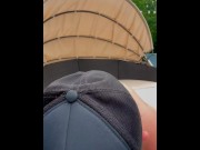 Preview 4 of Hot onlyfans daddy jerks off by public pool