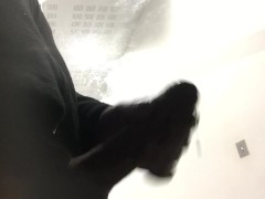 I ejaculate in front of the door of my building hall