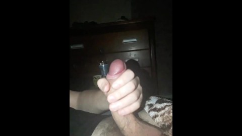 Bonus video this week. Horny femboy jerks off his white cock for you late at night