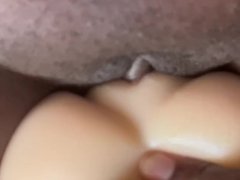 LESBIAN POV: SCISSORING & TRIBBING MY DRIPPING WET PUSSY TO MY PUSSY DOLL, PUSSY TO PUSSY GRINDING!