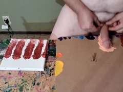 Dong Ross dick painting session: Sky High