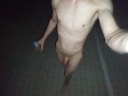 Preview 3 of Nude in public playing with piss