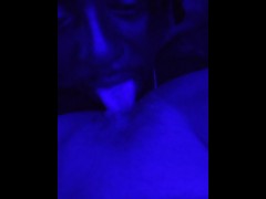 Hit her wit the pink panther tongue