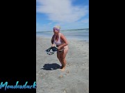Preview 3 of MILF Stripping on the beach