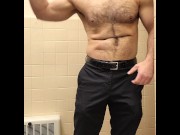 Preview 1 of HAIRY MUSCLE BEAR FLEXING