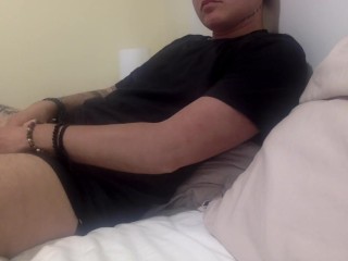 Transman Fuck his Butt with his own Cock ( Toy ) because he Feels alone (FTM)