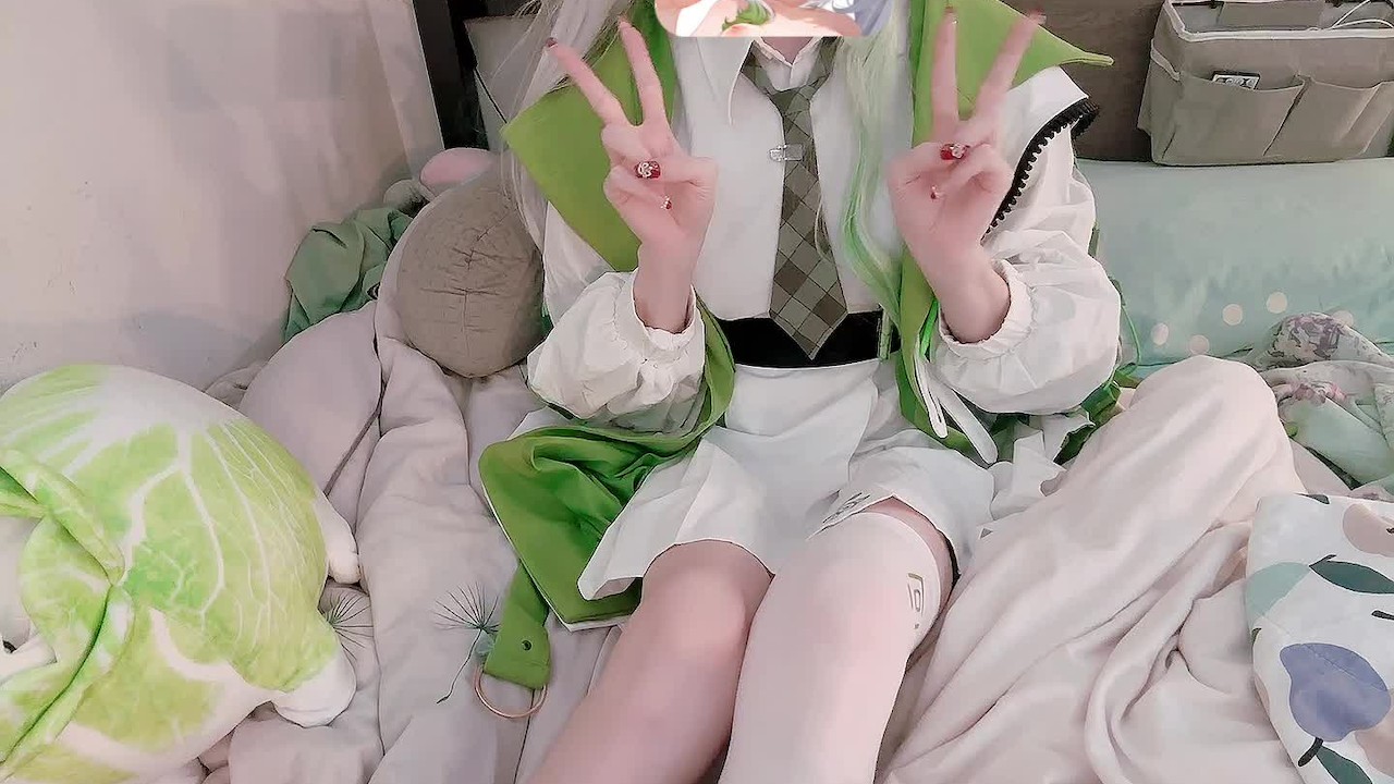 伪娘纳西妲同人密客cos自慰