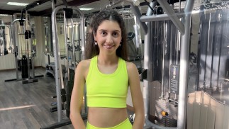The trainer suggested new exercises and fucked me during training