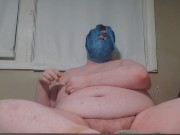 Preview 5 of Fat male tapes face fully cums with toys in ass
