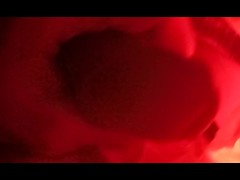 POV red-light late night orgasm to intense lesbian closeup porn