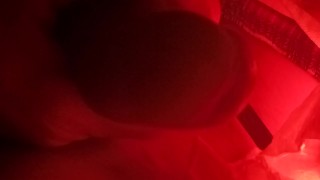 POV red-light late night orgasm to intense lesbian closeup porn