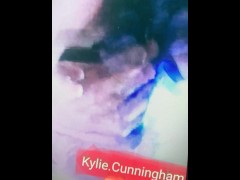 Innocent amateur Kylie Cunningham’s pulsating clit close up ass hard solo FIRST  VIDEO