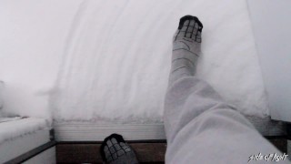 Sokken in de Snow - Sok Fetish