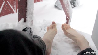 Sokken in de Snow - Sok Fetish