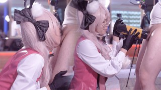 【Fate】✨Pijpbeurt Cosplay Seks met Tamamo, Sexy FGO Ladyboy Cosplayer wordt geneukt, Crossdresser Tgirl 9