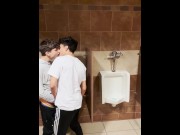 Preview 4 of Twinks Caught In Mall Bathroom