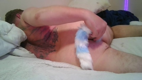 Tail play with large cumshot.mp4