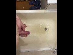 I pee accurately and accurately in the bathroom from a big dick POV 4K