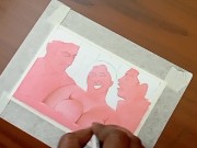 Preview 2 of Erotic Art Or Drawing Of  Sexy Indian Married Woman Having A Steamy Affair With Her Two Boyfriends