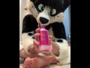 Preview 5 of Furry shows off feet & fucks a plushie