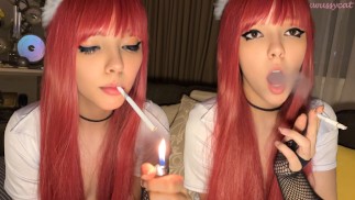 Redhead alt girl smoking for you (full vid on my 0nlyfans/ManyVids)