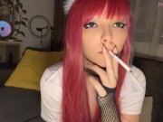 Preview 5 of Redhead alt girl smoking for you (full vid on my 0nlyfans/ManyVids)